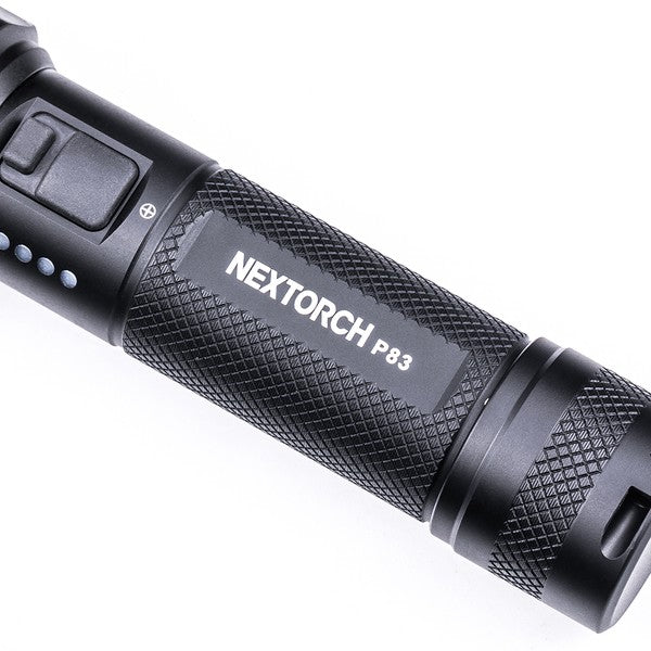 NEXTORCH - P83  2100 lumens recharge flashlight. Type-C rechargeable flashlight with red and blue emergency flash