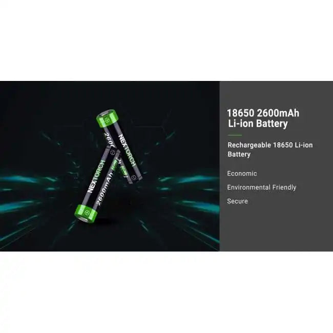 NEXTORCH - 18650-2600mAh Type C Rechargeable Li-ion Battery